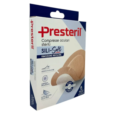 Presteril Sili-Soft 6 compresse oculari 6,5 x 9,5 Presteril Sili-Soft 6 compresse oculari 6,5 x 9,5