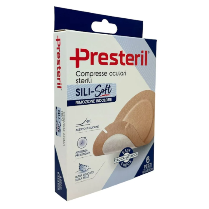 Presteril Sili-Soft 6 compresse oculari 6,5 x 9,5 