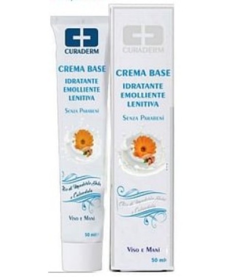 Curaderm Crema Base Idratante Emolliente Lenitiva Viso Mani 50 ml