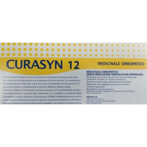 CURASYN 12 Medicinale Omeopatico 30 capsule