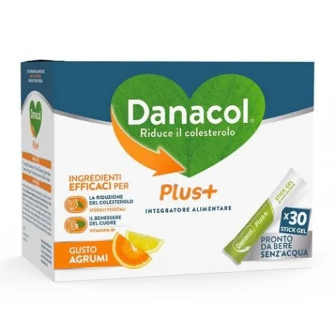 Danacol Plus+ Integratore Contro il Colesterolo Gusto Agrumi 30 Stick Gel Danacol Plus+ Integratore Contro il Colesterolo Gusto Agrumi 30 Stick Gel