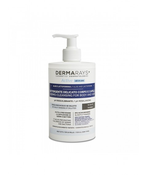 Dermarays Active All In One Detergente per corpo e capelli 500ml