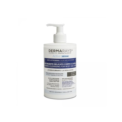 Dermarays Active All In One Detergente per corpo e capelli 500ml Dermarays Active All In One Detergente per corpo e capelli 500ml
