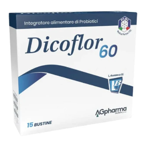 DICOFLOR 60 Integratore alimentare di probiotici 15 Bustine DICOFLOR 60 Integratore alimentare di probiotici 15 Bustine