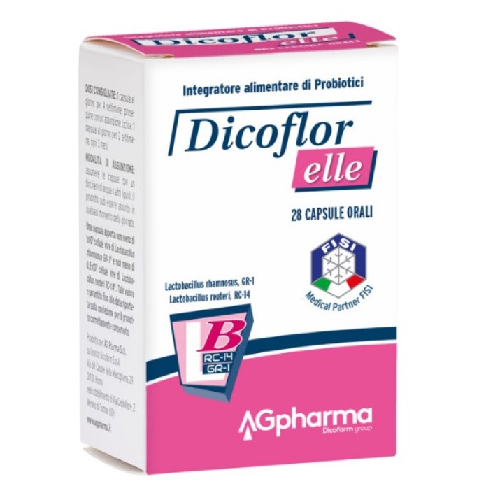 Dicoflor Elle 28 Capsule - Integratore alimentare di probiotici per la flora batterica intestinale della donna