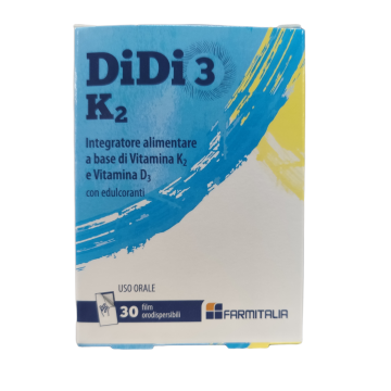DiDi 3 K2 30 Film Orodispersibili - Integratore alimentare a base di Vitamina K2 e Vitamina D3