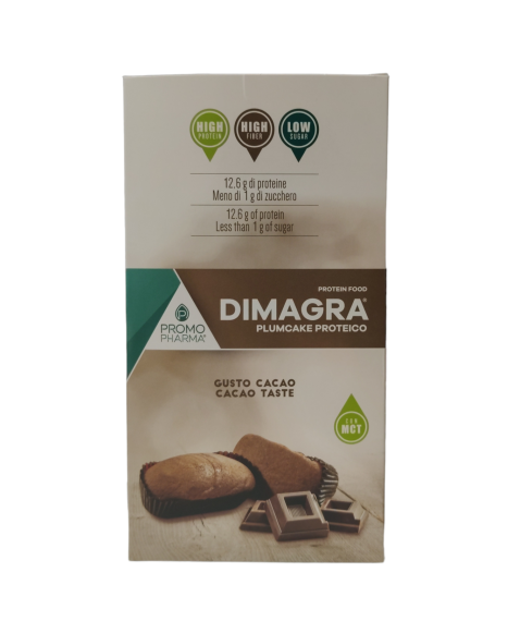 Dimagra Plumcake Proteici Cacao 4 porzioni da 45 gr