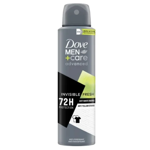 Dove Deodorante Uomo Care Advanced Antimacchie gialle 72h Spray 150ml