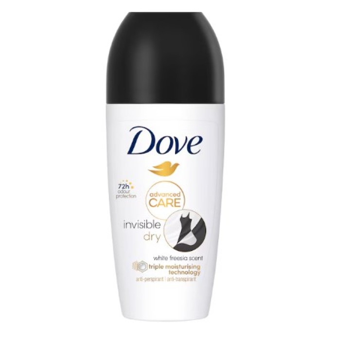 DOVE DEO ADV CARE R-ON INVIS DRY50