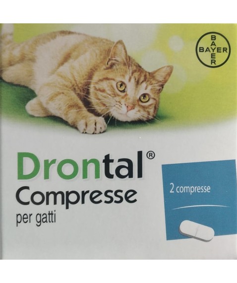 Drontal 2 Compresse per Gatti - Per il Trattamento Delle Infestazioni Miste Del gatto Da Nematodi e Cestodi​​​​​​​