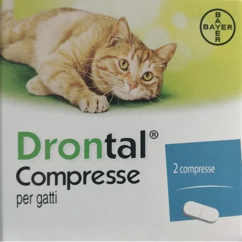 Drontal 2 Compresse per Gatti - Per il Trattamento Delle Infestazioni Miste Del gatto Da Nematodi e Cestodi​​​​​​​