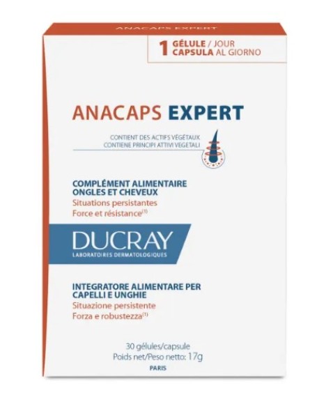 Ducray Anacaps Expert Integratore per Capelli e Unghie 30 Capsule