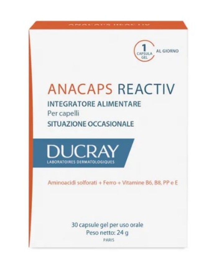 Ducray Anacaps Reactiv Integratore per Capelli 30 Capsule Gel