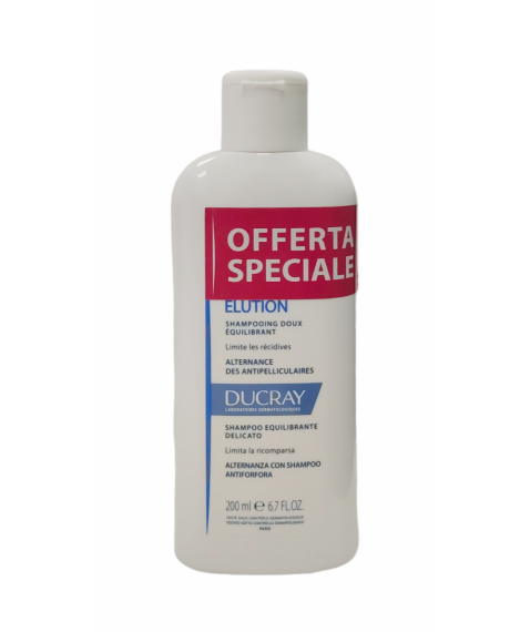 Ducray Elution Shampoo Equilibrante Delicato 200 ml - Limita la ricomparsa della forfora