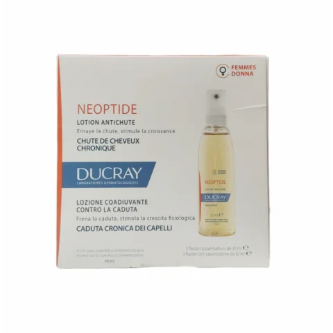 Ducray Neoptide Lozione Contro la Caduta dei Capelli Cronica della Donna 3 Flaconi con vaporizzatore da 30 ml