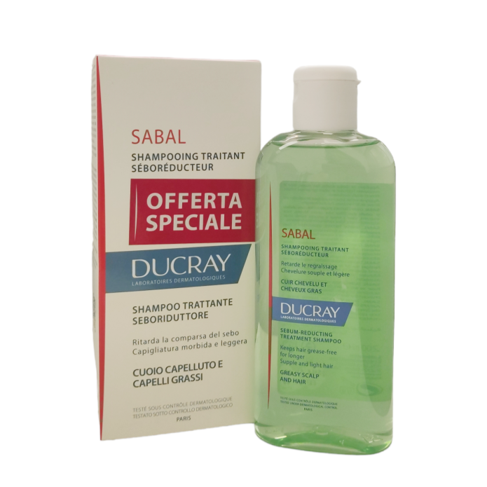 Ducray Sabal Shampoo Seboriduttore per Capelli Grassi 200 ml