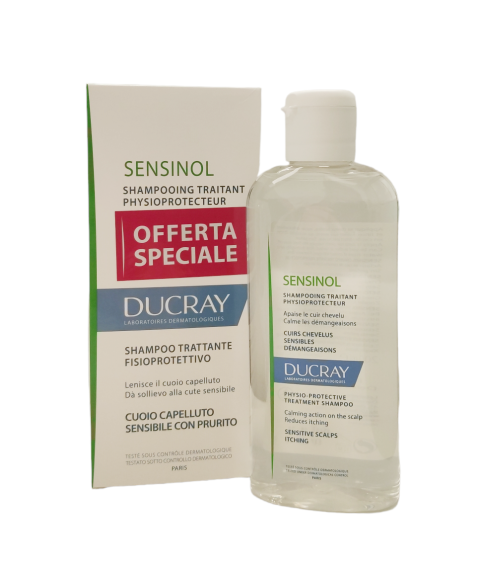 Ducray Sensinol Shampoo Trattante Fisioprotettivo per Cuoio Capelluto Sensibile con Prurito 200 ml 