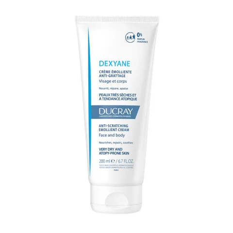 Ducray Dexyane Crema Emolliente Anti-Grattage Viso e Corpo per Pelli Molto Secche a Tendenza Atopica 200 ml