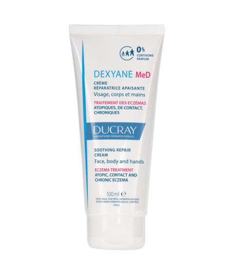 Ducray Dexyane MeD Crema Riparatrice Lenitiva Viso Corpo e Mani per il Trattamento dell'Eczema 100 ml