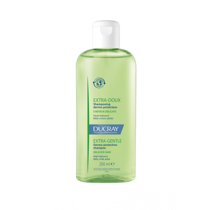 Ducray Extra-Doux Shampoo Delicato Dermoprotettivo 200 ml - Per i capelli normali e delicati di tutta la famiglia