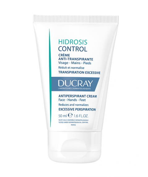 Ducray Hidrosis Control Crema Anti-Traspirante Viso Mani e Piedi 50 ml - Riduce e normalizza la traspirazione eccessiva