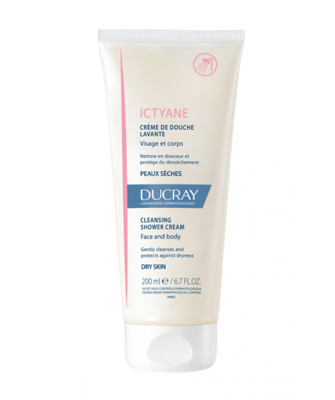 Ducray Ictyane Crema Doccia Detergente Viso e Corpo per Pelli Secche 200 ml