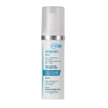Ducray Keracnyl Siero Donna 30 ml - Trattamento quotidiano per la pelle adulta con imperfezioni