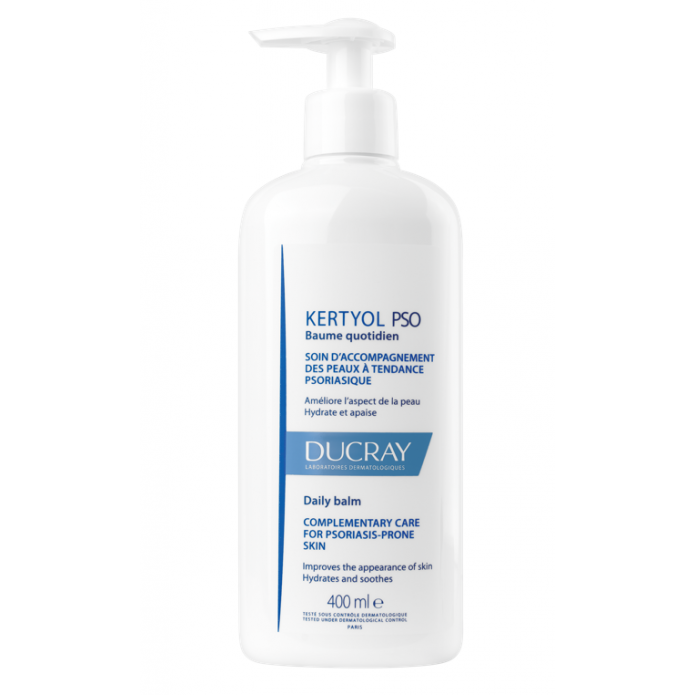 Ducray Kertyol PSO Balsamo Idratante Quotidiano Corpo per Pelle con Placche Secche a Tendenza Psoriasica 400 ml