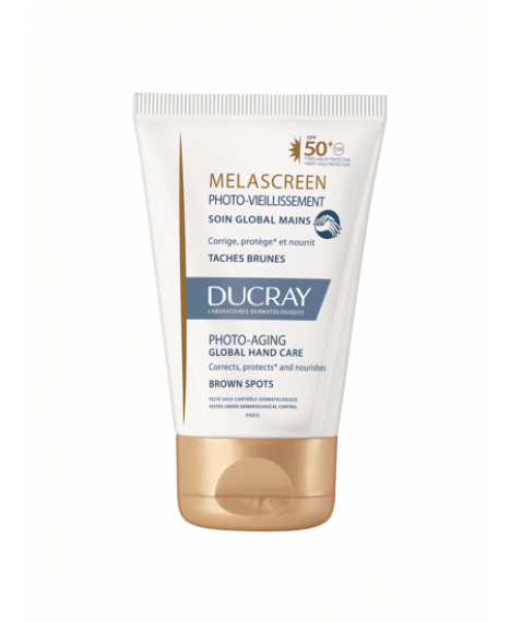 Ducray Melascreen Foto-Invecchiamento Crema Mani Protezione Molto Alta Spf50+ - Trattamento globale corregge protegge e nutre 