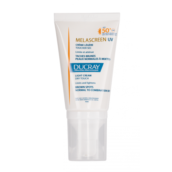Ducray Melascreen UV Crema Solare Leggera Spf 50+ per Pelli da Normali a Miste 40 ml