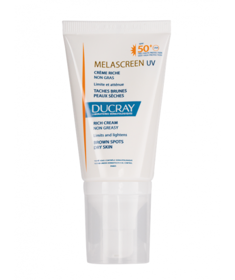 Ducray Melascreen UV Crema Solare Ricca Spf 50+ per Pelli Secche 40 ml