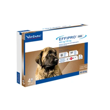 Effipro Duo Spot-On 4 Pipette 4,02 ml per Cani di Taglia Molto Grande da 40 a 60 kg
