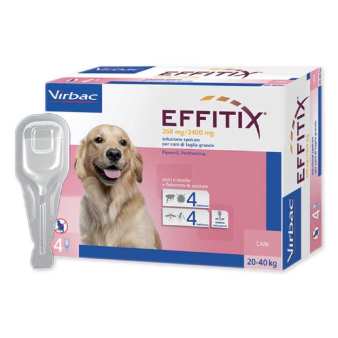 Effitix Antiparassitario per cani da 20 a 40 kg 4 pipette