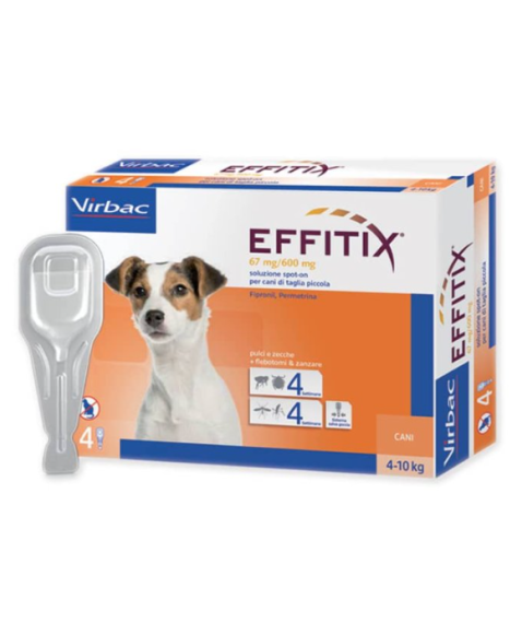Effitix Antiparassitario per cani da 4 a 10 kg - 4 pipette 