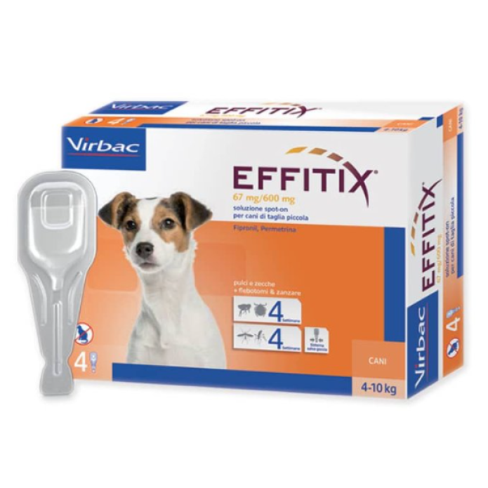 Effitix Antiparassitario per cani da 4 a 10 kg - 4 pipette 