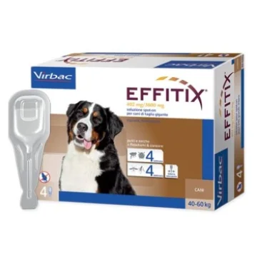 Effitix 4 Pipette per cani da 40 a 60 kg