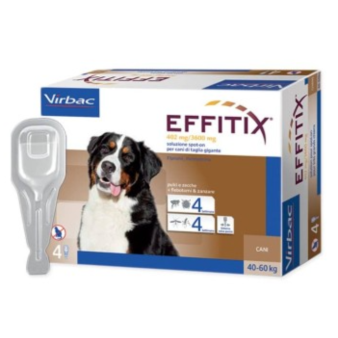 Effitix 4 Pipette per cani da 40 a 60 kg