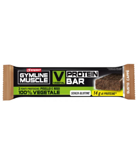 GYMLINE MUSCLE VEGETAL PROTEIN BAR BARRETTA GUSTO CAFFE' 60 GR 1 PEZZO