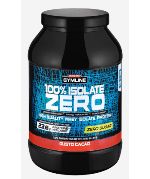 Gymline 100% Whey Protein Isolate ZERO Gusto Cacao 900 gr proteine in polvere di alta qualità e senza zuccheri 