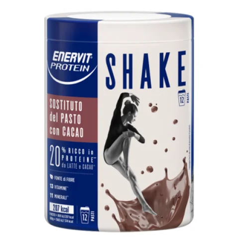 ENERVIT PROTEIN SHAKE CON CACAO SOSTITUTO DEL PASTO CON VITAMINE E MINERALI 480 Gr