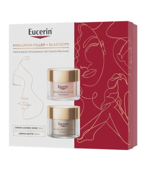 Eucerin Cofanetto di Natale Hyaluron-Filler + Elasticity Crema giorno Rosè & Crema Notte