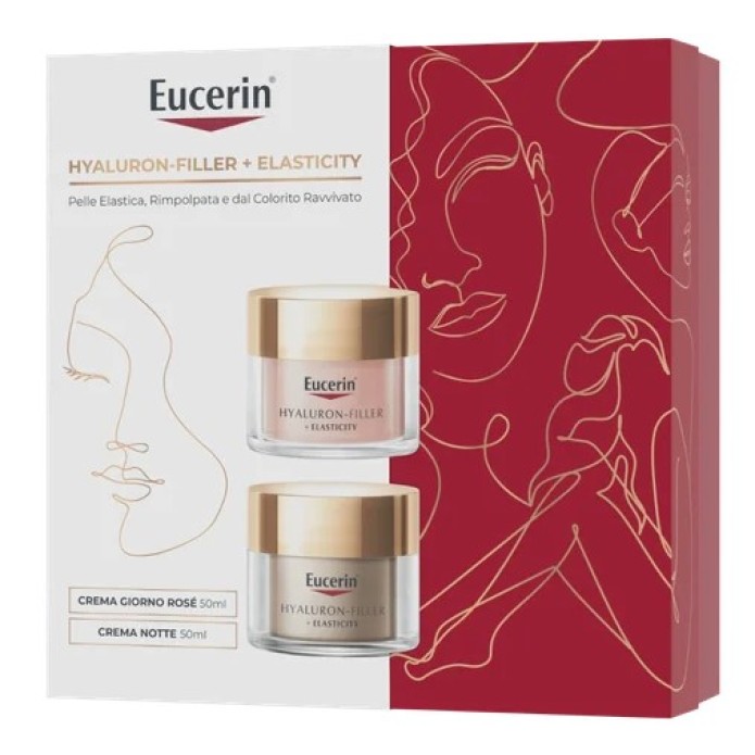 Eucerin Cofanetto di Natale Hyaluron-Filler + Elasticity Crema giorno Rosè & Crema Notte