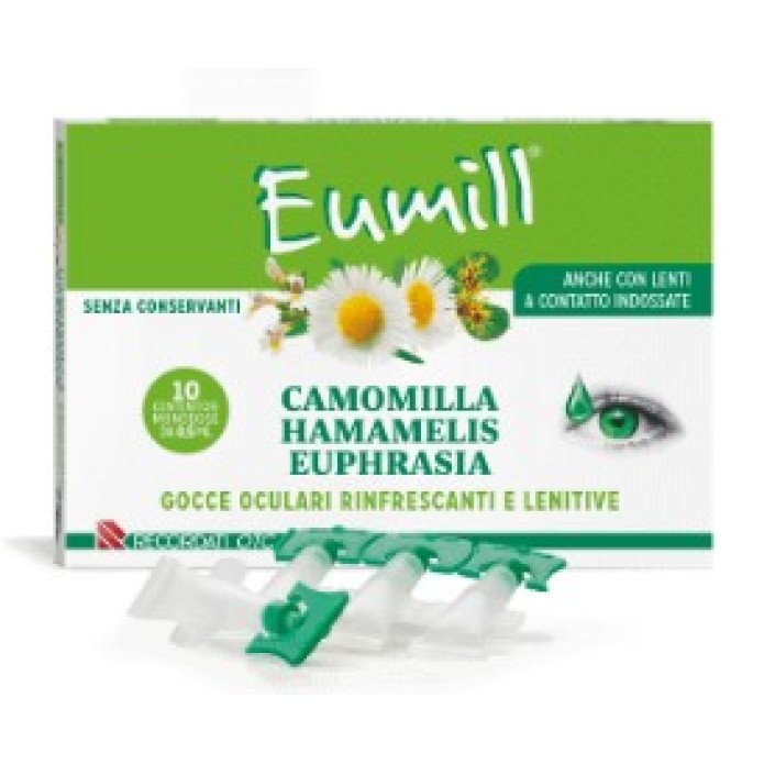 Eumill Gocce Oculari Rinfrescanti e Lenitive 10 Monodose da 0,5 ml