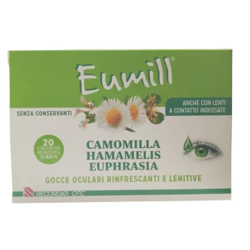 Eumill Gocce Oculari Rinfrescanti e Lenitive 20 Flaconcini Monodose da 0,5 ml