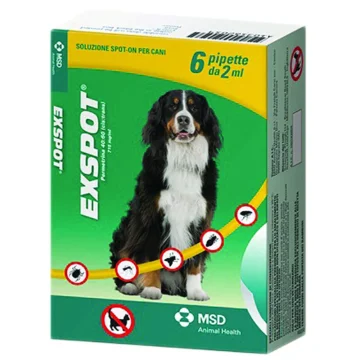 Exspot 6 pipette 2 ml Trattamento antiparassitario per cani dai 41 ai 55 kg
