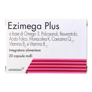 Ezimega Plus 20 Capsule Molli Integratore per colesterolo e funzione cardiaca