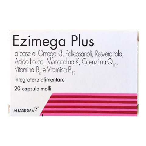 Ezimega Plus 20 Capsule Molli Integratore per colesterolo e funzione cardiaca