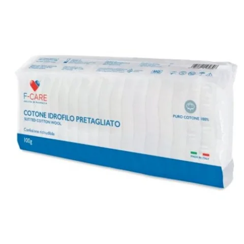 F-CARE COTONE IDROFILO PRETAGLIATO 100 grammi F-CARE COTONE IDROFILO PRETAGLIATO 100 grammi
