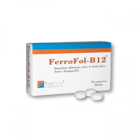 Ferrofol B12 60 compresse Integratore di ferro e vitamina B12 Ferrofol B12 60 compresse Integratore di ferro e vitamina B12