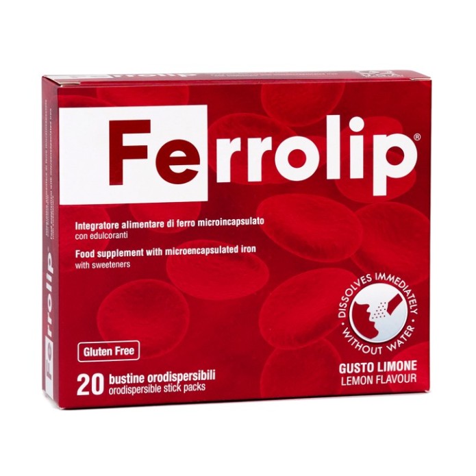 Ferrolip 20 Bustine Orosolubili - Integratore di ferro microincapsulato